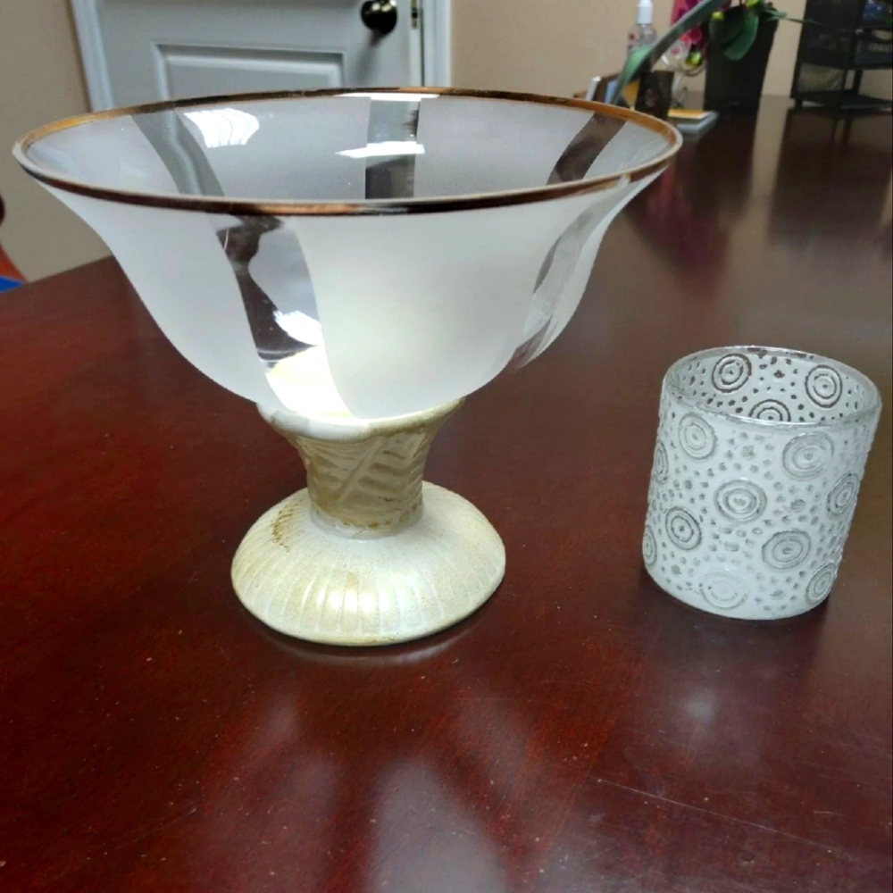 Decoration glass and candle holder - Pre-owned